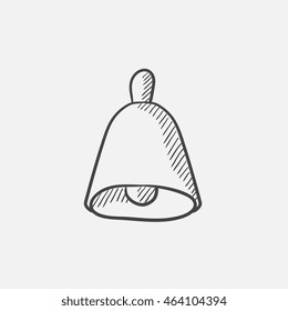Wedding bell sketch icon for web, mobile and infographics. Hand drawn vector isolated icon.