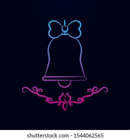 Wedding bell sketch nolan icon. Simple thin line, outline vector of wedding icons for ui and ux, website or mobile application