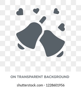 Wedding Bells icon. Wedding Bells design concept from Wedding and love collection. Simple element vector illustration on transparent background.