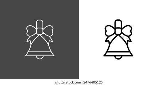 Wedding bells Outline Icon Vector Illustration