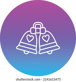 Icono vector de las campanas de bodas. Se puede usar para imprimir, móviles y aplicaciones web.