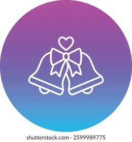 Wedding Bells vector icon. Can be used for printing, mobile and web applications.