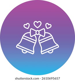 Wedding Bells vector icon. Can be used for printing, mobile and web applications.