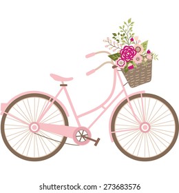 Wedding Bicycle with Flowers 