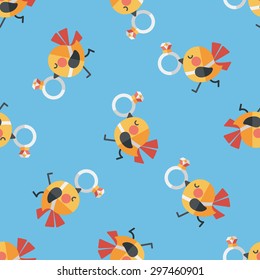 wedding bird with diamond ring flat icon,eps10 seamless pattern background