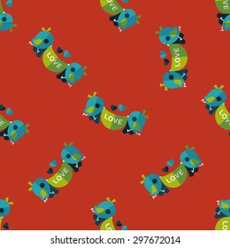 wedding bird flat icon,eps10 seamless pattern background