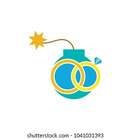 Wedding Bomb Logo Icon Design