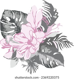Vector de fondo de Bouquet de bodas. para invitaciones o anuncios.