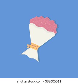 Wedding bouquet, flowers. Vector