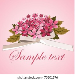 Wedding bouquet with pink florets