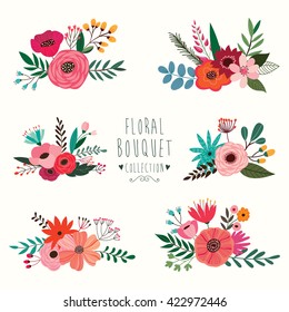 Wedding bouquets collection
Six hand drawn floral bouquets ( vector design)