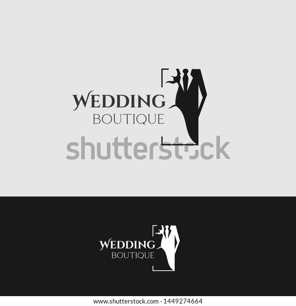 Wedding Boutique Logo Atelier Dress Suit Stock Vector Royalty