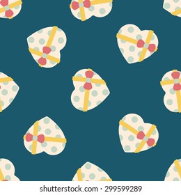 wedding box of cookies flat icon,eps10 seamless pattern background