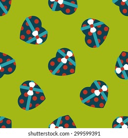 wedding box of cookies flat icon,eps10 seamless pattern background
