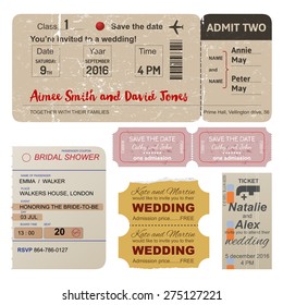 Wedding and bridal shower invitations