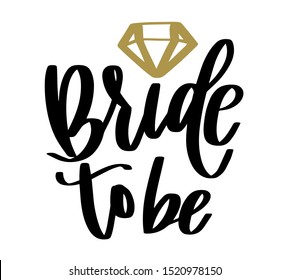 Wedding, bridal shower party lettering with diamond to make wall art, card, iron on sublimation print design with heart. Celebration event decoration.  