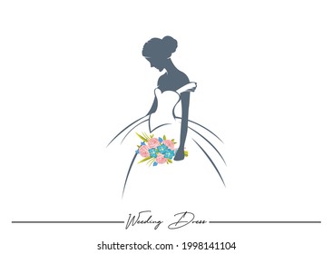 wedding bride wedding dress groom floral vector design