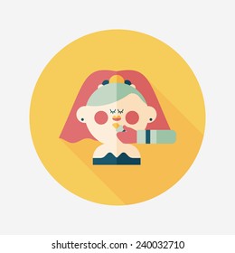 wedding bride flat icon with long shadow,eps10