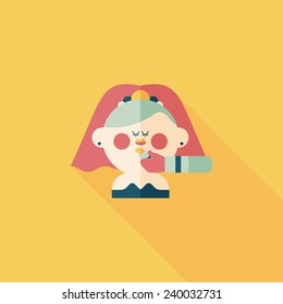 wedding bride flat icon with long shadow,eps10
