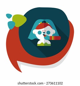 wedding bride flat icon with long shadow,eps10