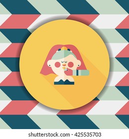 wedding bride flat icon with long shadow,eps10