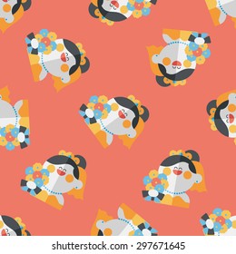wedding bride flat icon,eps10 seamless pattern background