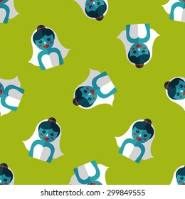 wedding bride flat icon,eps10 seamless pattern background