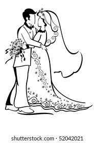 Wedding  bride and groom