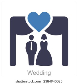 Wedding and bride icon concept
