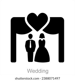 Wedding and bride icon concept
