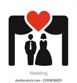 Wedding and bride icon concept