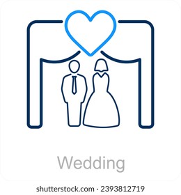 Wedding and bride icon concept