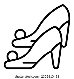 Wedding bride shoes icon outline vector. Event service. Ceremony party