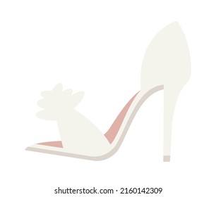 Wedding bride shoes. Vector illustration