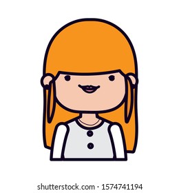 wedding bride woman elegant dress cartoon character portrait vector illustration