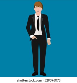 Wedding Bridegroom vector illustration eps10