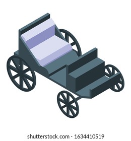 Wedding brougham icon. Isometric of wedding brougham vector icon for web design isolated on white background
