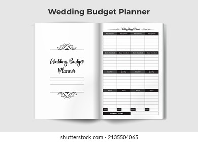 Wedding Budget Planner | KDP Interior