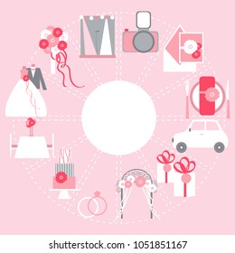 Wedding budget. Vector illustration.