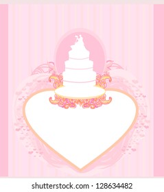  wedding cake card design