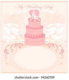 wedding cake card design