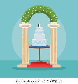 Wedding cake cartoon