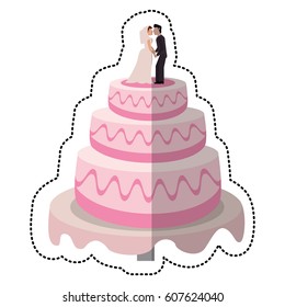 wedding cake couple dessert