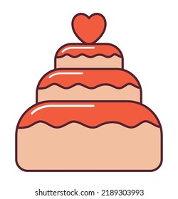 Hochzeitskuchendesign auf Weiß