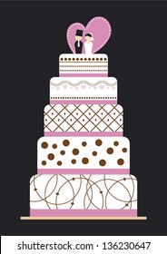 Wedding cake design vector illustration