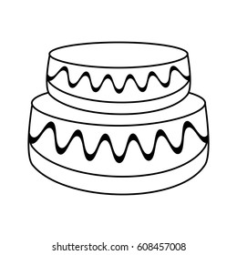 wedding cake dessert outline