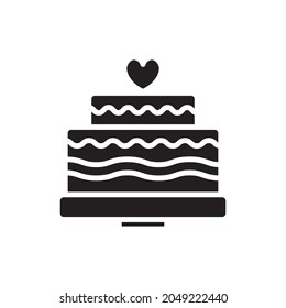 Wedding Cake Filled Vector Illustration