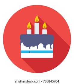 
Wedding Cake Flat Colored Icon
