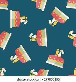 wedding cake flat icon,eps10 seamless pattern background