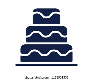 wedding cake glyph icon , designed for web and app